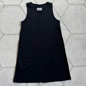 Everlane Black Cotton Minimalist Sleeveless Tank Sheath Dress Work-to-Weekend